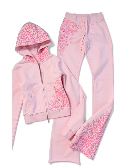 Cheetah Rhinestone Sweatsuit